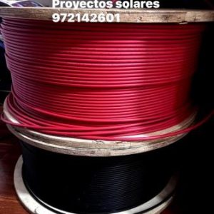 CABLE  6MM PARA SISTEMAS SOLARES COLOR ROJO  Y NEGRO